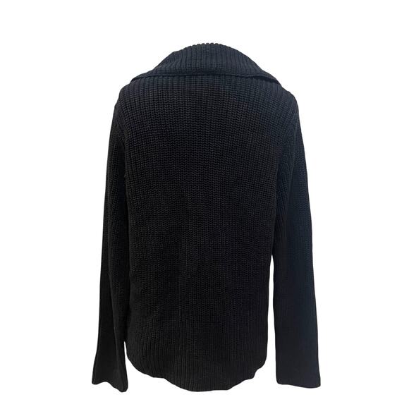 Ralph Lauren Black Linen/Cotton Blend Knit Double Breasted Sweater Blazer Large - Picture 4 of 7